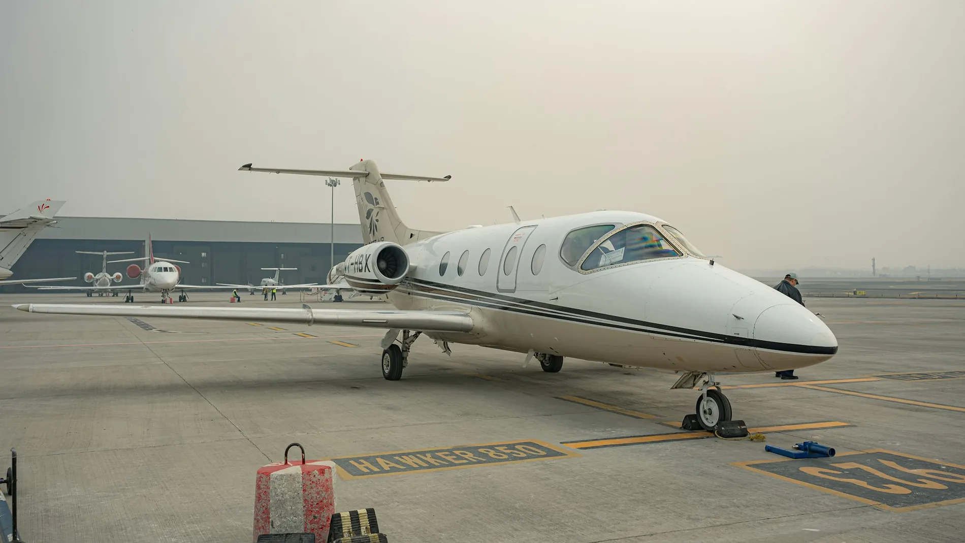 Private jet on the tarmac at a Colorado regional airport